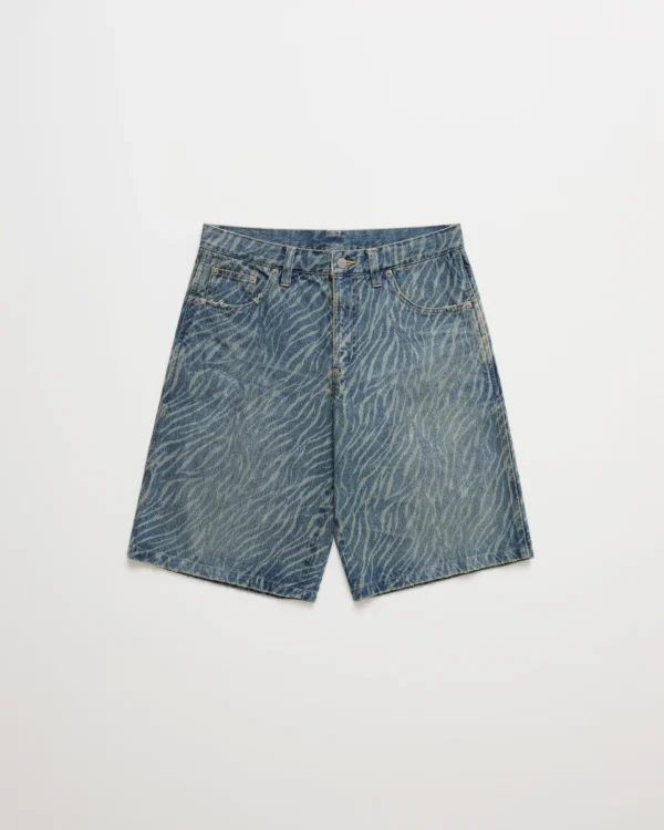 Hysteric Glamour Zebra Print Denim Short