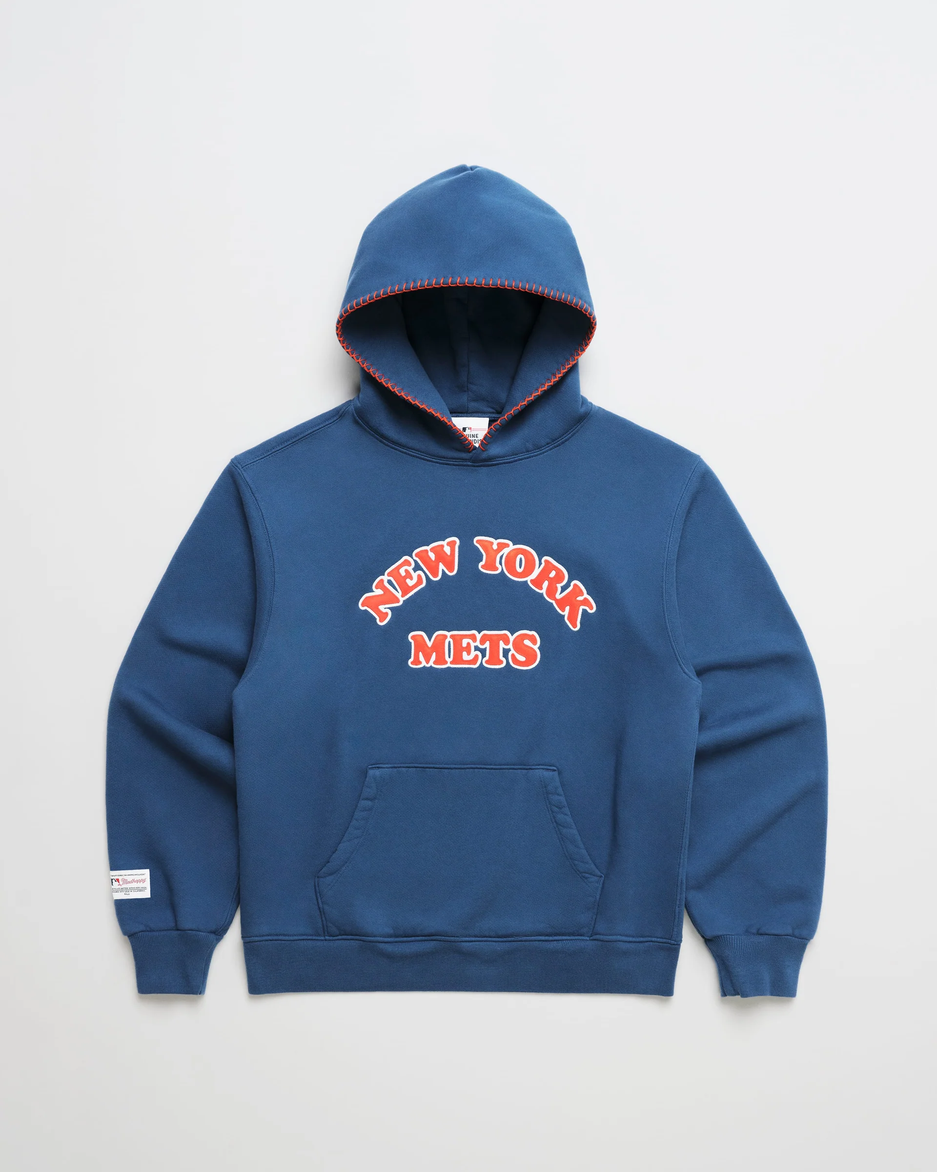 Front view of Mets Cooper Applique Hoodie