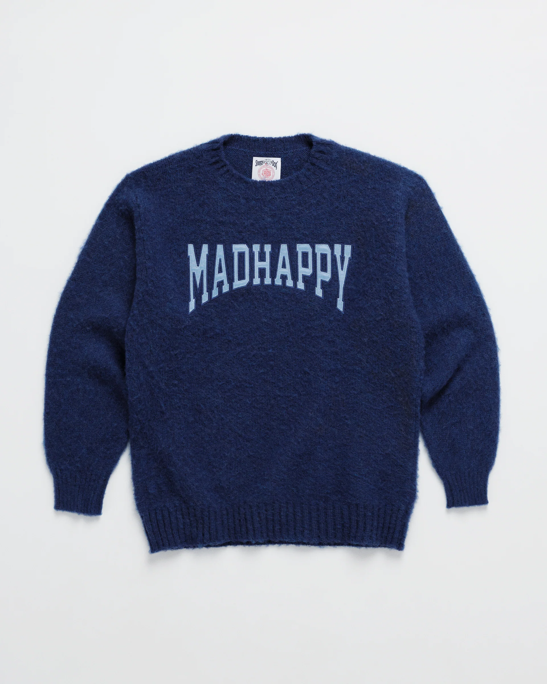 Campus Shetland Wool Crewneck by madhappy in front of a plain background.
